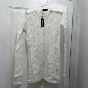PLT - Crochet White Top